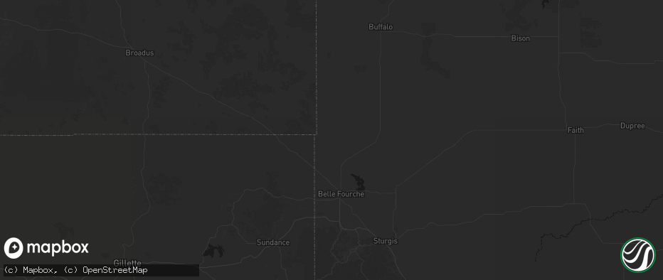 Hail map in Belle Fourche, SD on May 30, 2026