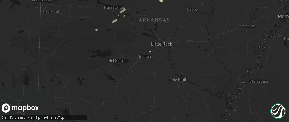Hail map in Benton, AR on May 30, 2026