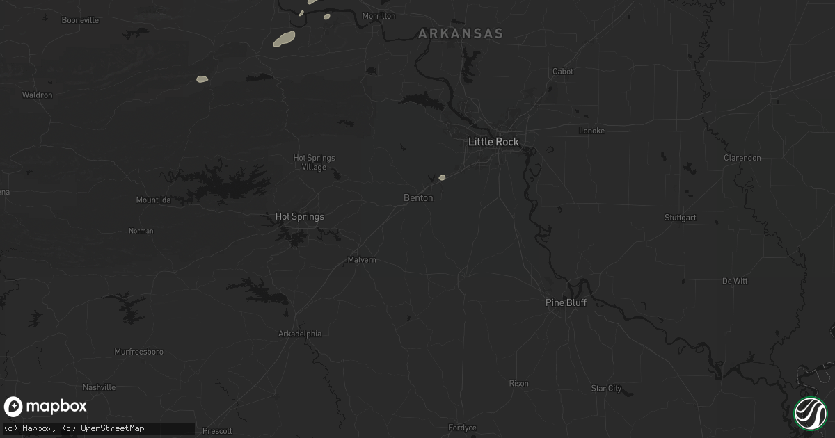 Hail map in Benton, AR on May 30, 2026