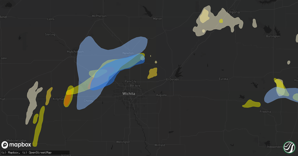 Hail map in Benton, KS on May 30, 2026