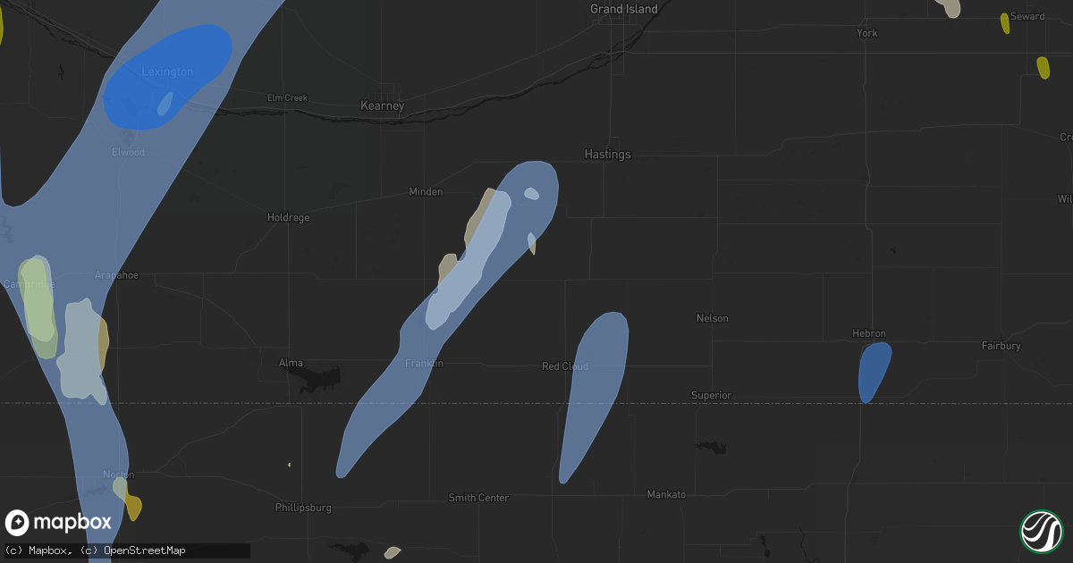 Hail map in Bladen, NE on May 30, 2026