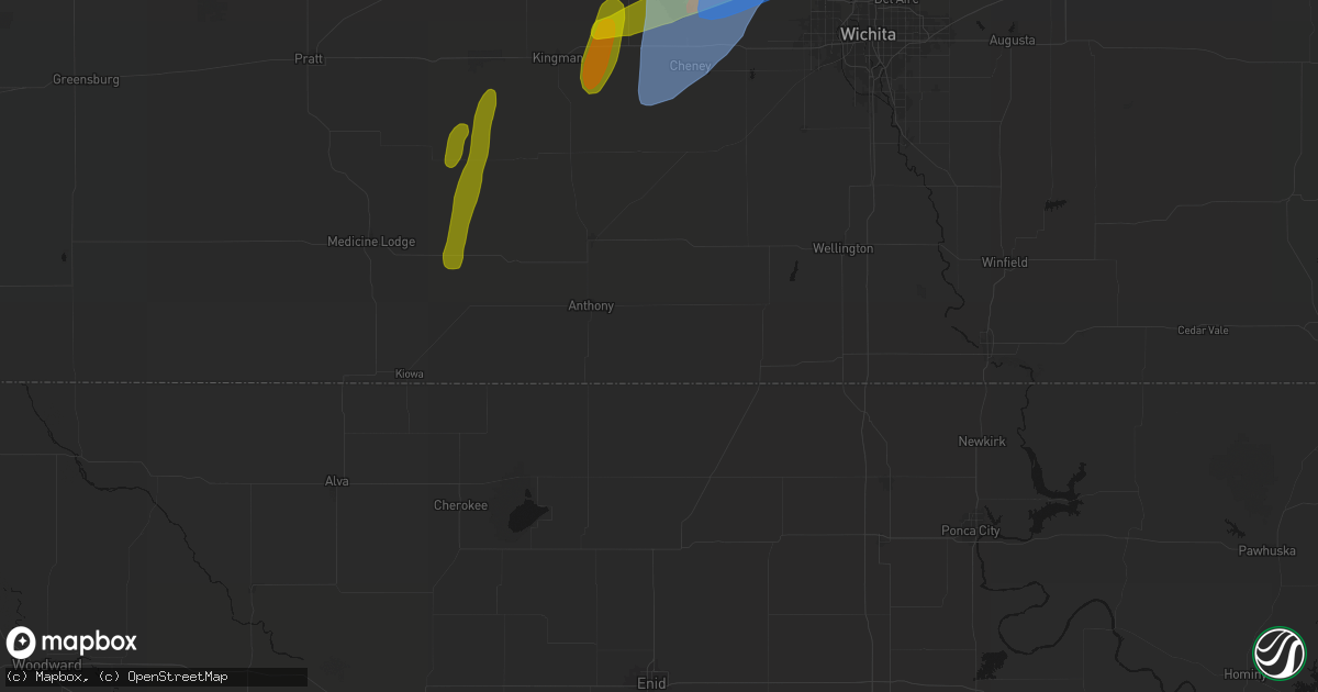 Hail map in Bluff City, KS on May 30, 2026