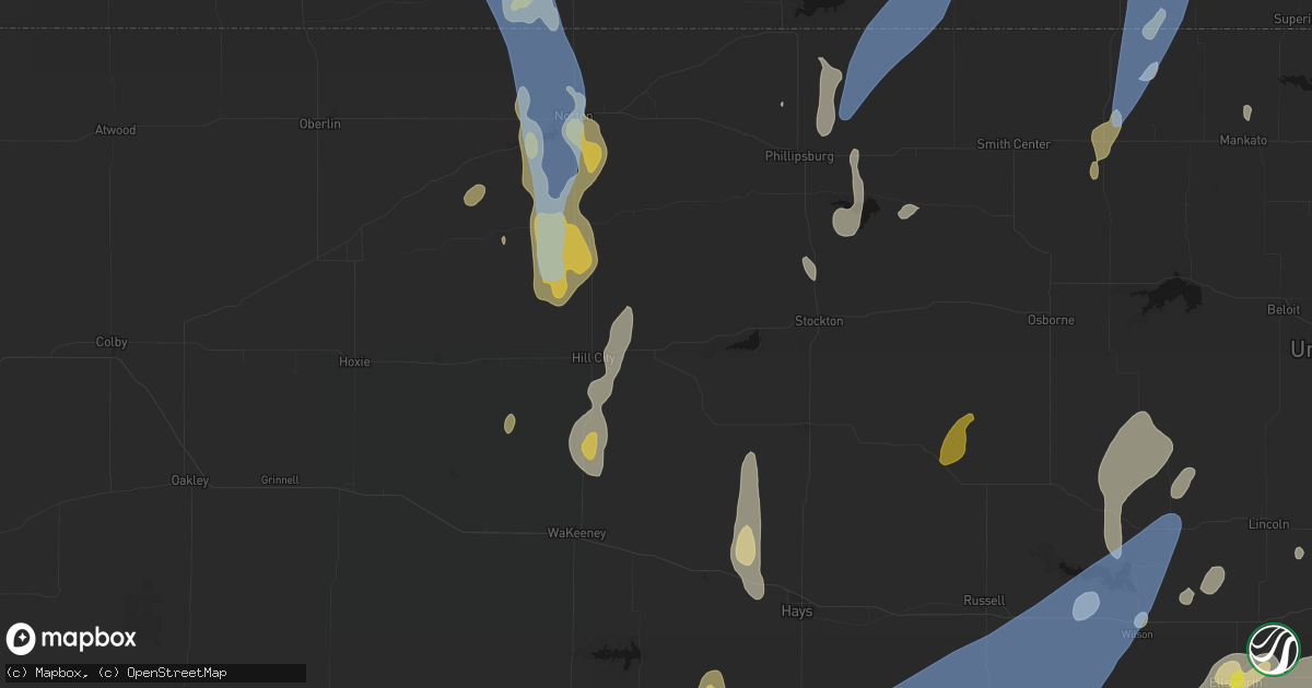 Hail map in Bogue, KS on May 30, 2026