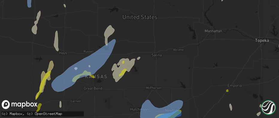 Hail map in Brookville, KS on May 30, 2026