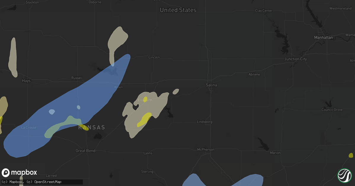 Hail map in Brookville, KS on May 30, 2026