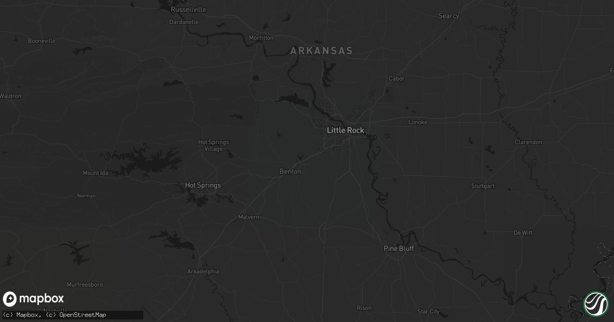 Hail map in Bryant, AR on May 30, 2026