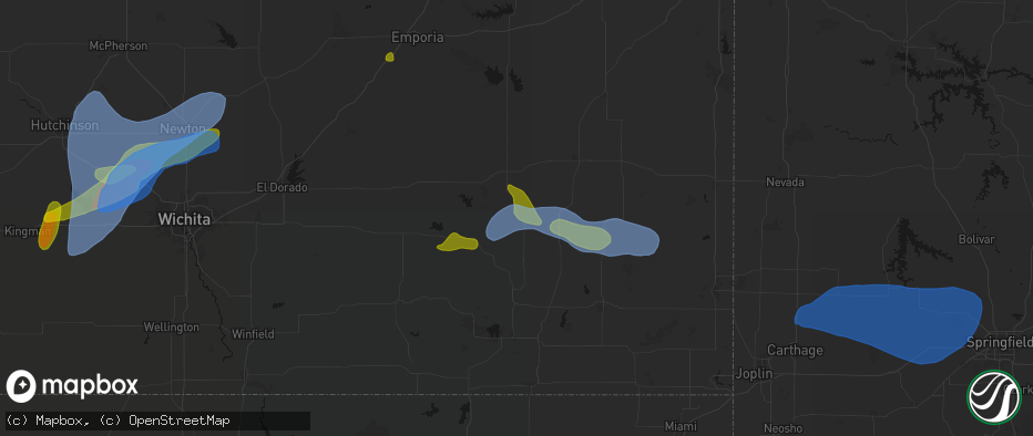 Hail map in Buffalo, KS on May 30, 2026
