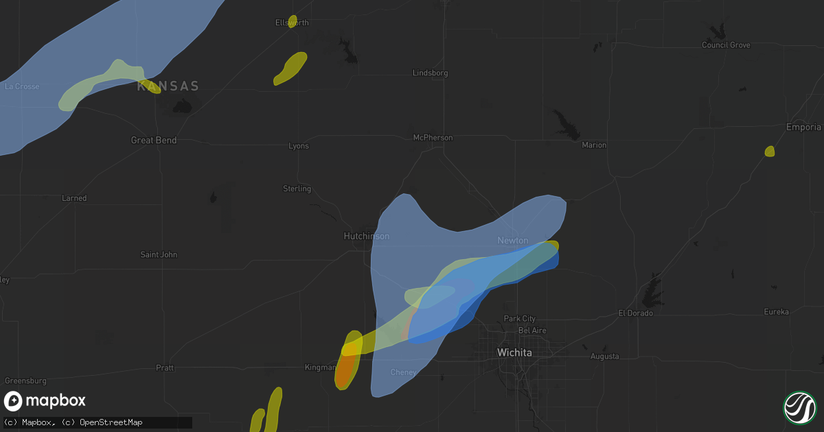 Hail map in Buhler, KS on May 30, 2026