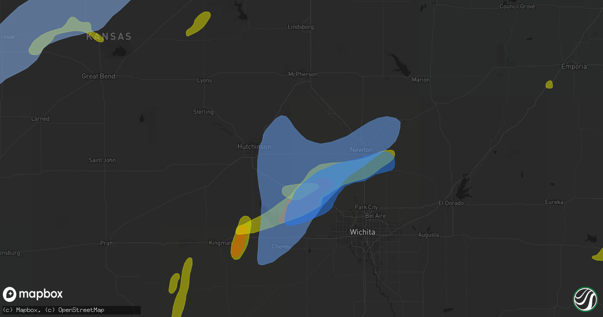 Hail map in Burrton, KS on May 30, 2026
