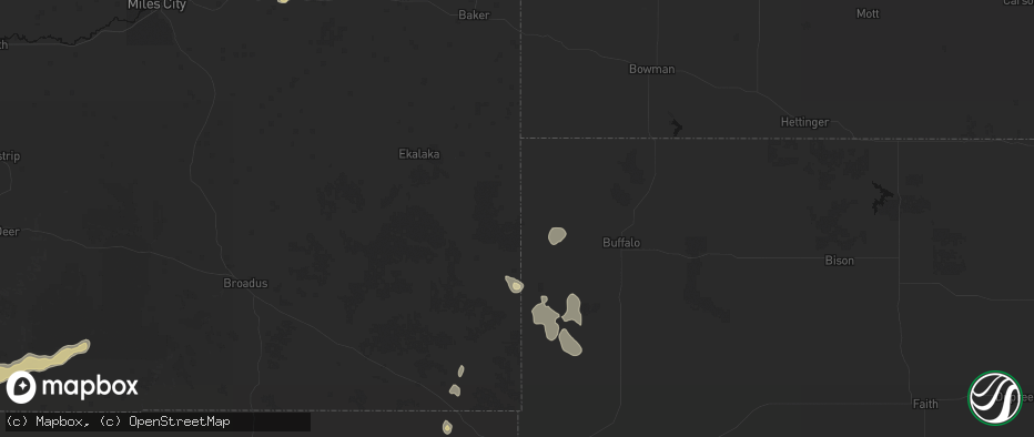 Hail map in Camp Crook, SD on May 30, 2026