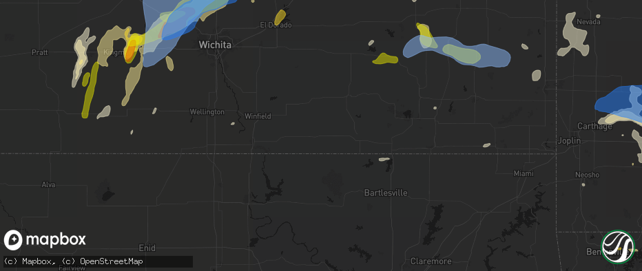 Hail map in Cedar Vale, KS on May 30, 2026
