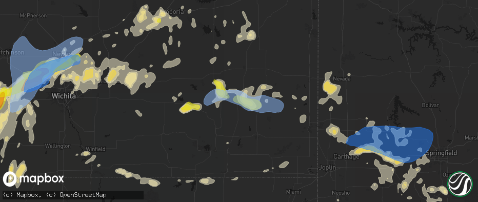 Hail map in Chanute, KS on May 30, 2026
