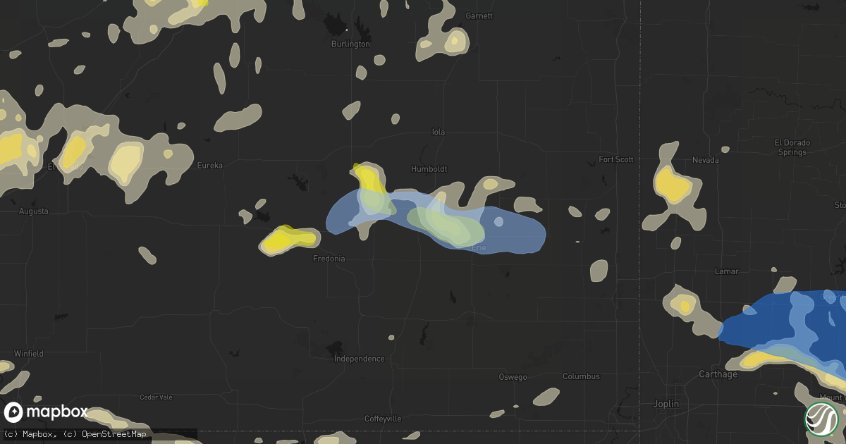 Hail map in Chanute, KS on May 30, 2026