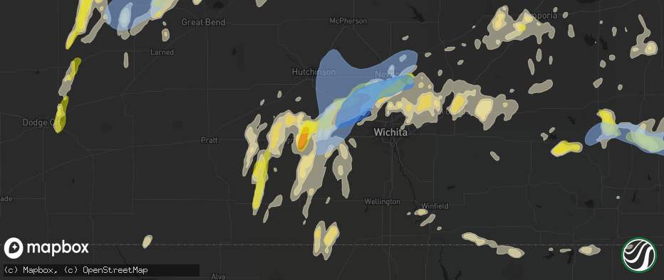 Hail map in Cheney, KS on May 30, 2026