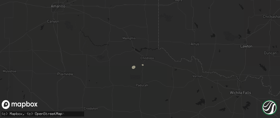 Hail map in Childress, TX on May 30, 2026