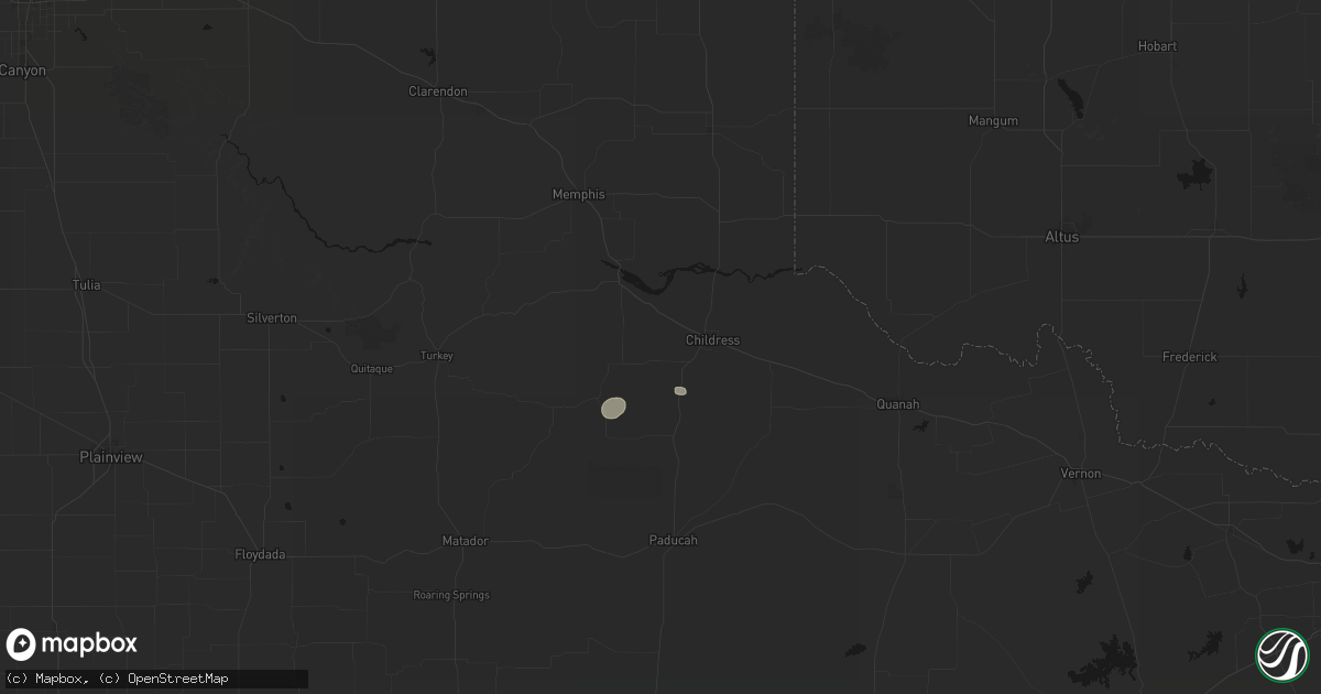 Hail map in Childress, TX on May 30, 2026