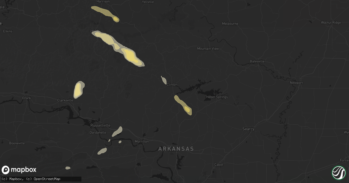 Hail map in Choctaw, AR on May 30, 2026