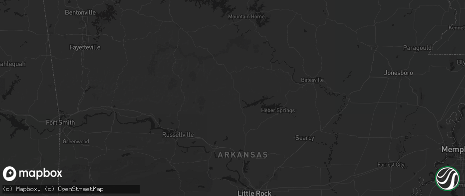Hail map in Clinton, AR on May 30, 2026