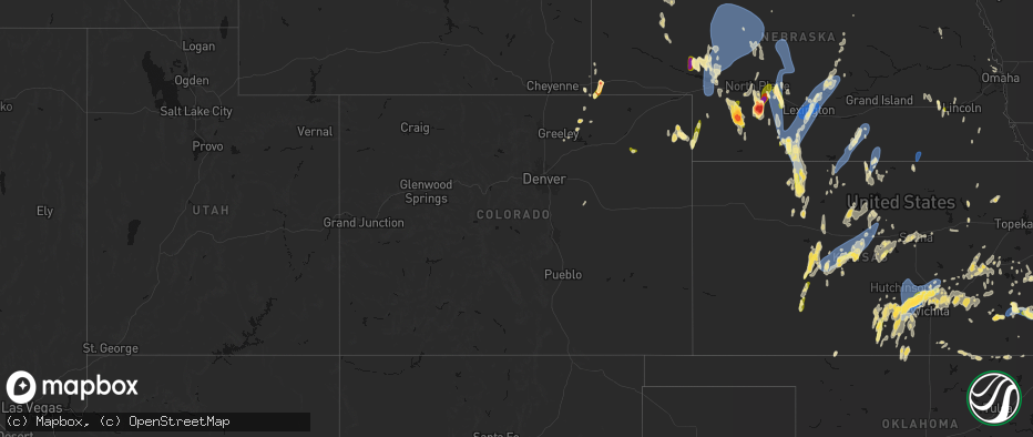 Hail map in Colorado on May 30, 2026