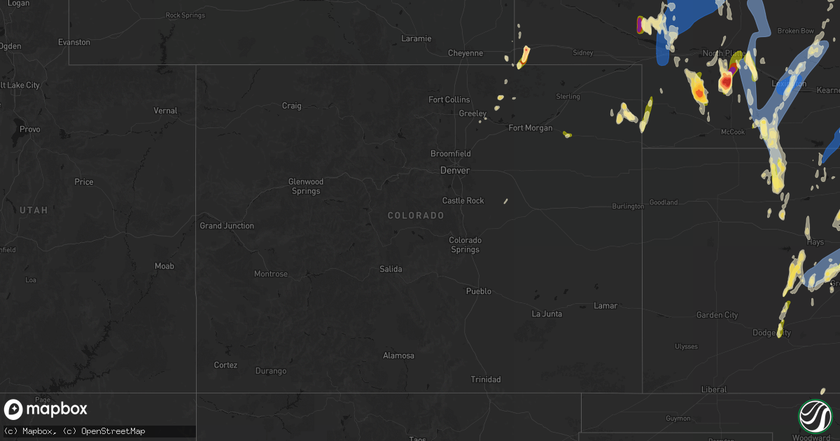 Hail map in Colorado on May 30, 2026