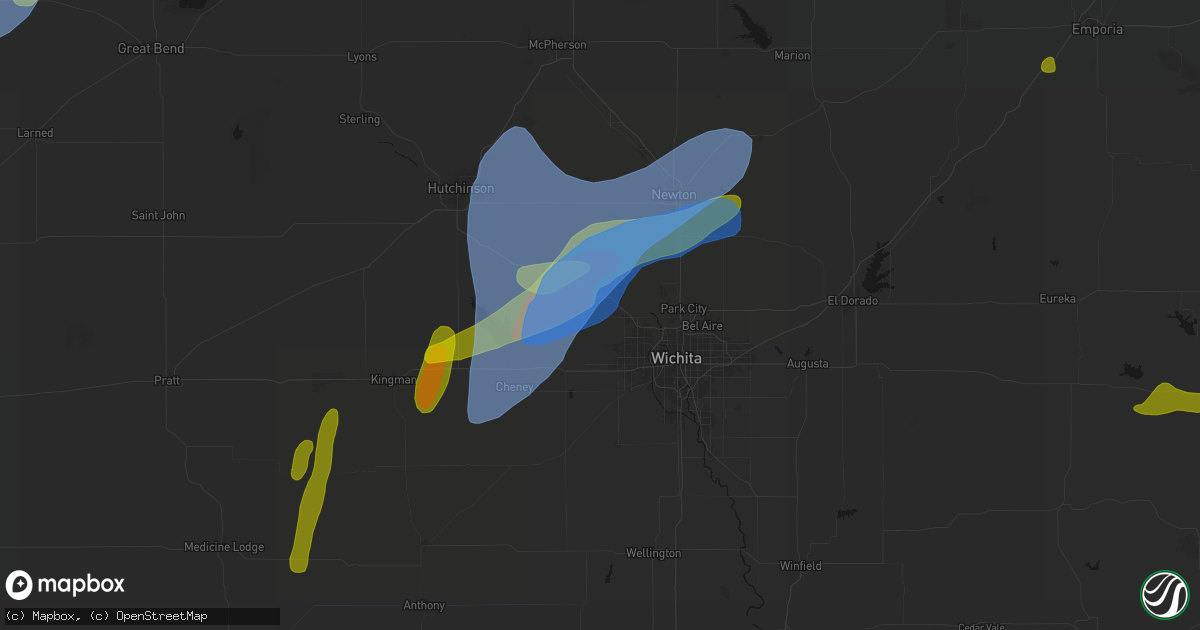 Hail map in Colwich, KS on May 30, 2026
