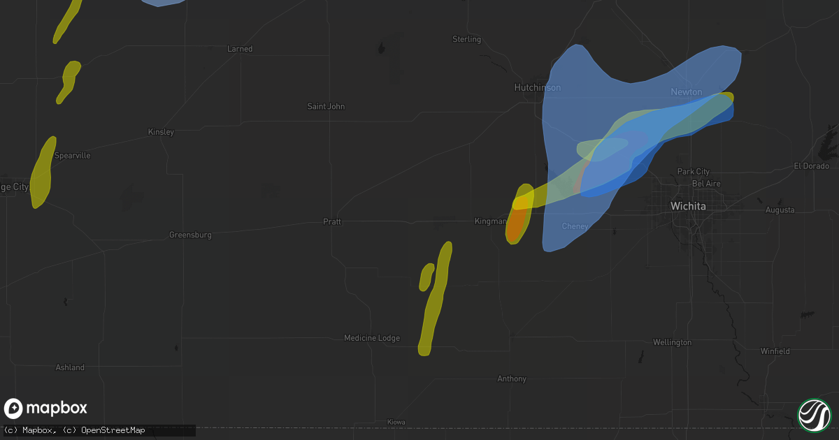 Hail map in Cunningham, KS on May 30, 2026