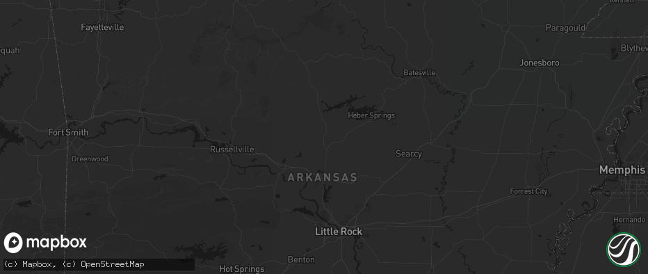 Hail map in Damascus, AR on May 30, 2026