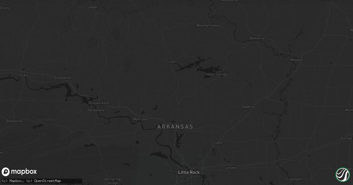 Hail map in Damascus, AR on May 30, 2026