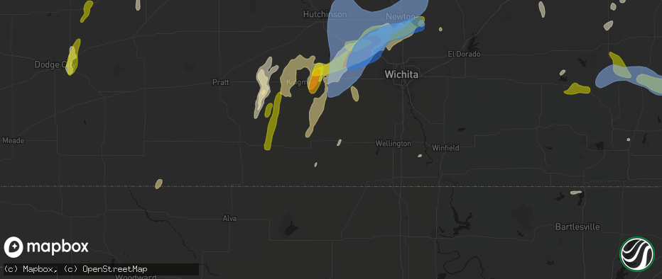 Hail map in Danville, KS on May 30, 2026