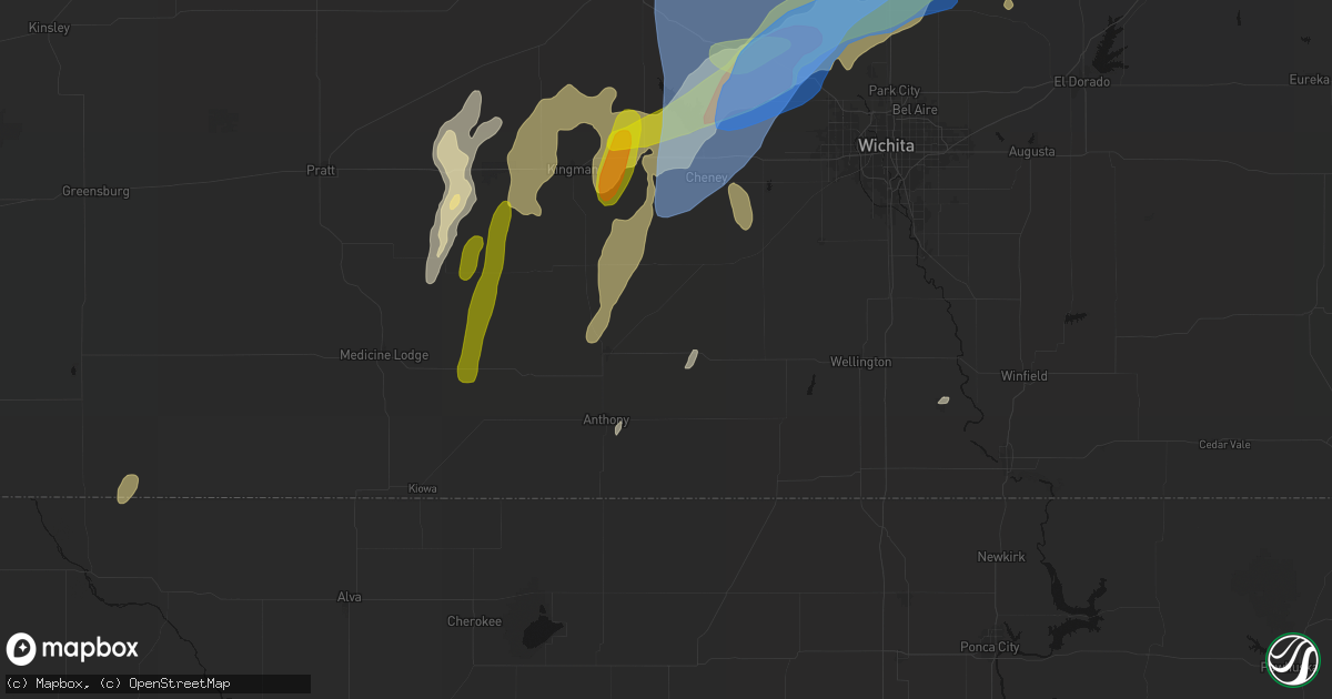 Hail map in Danville, KS on May 30, 2026