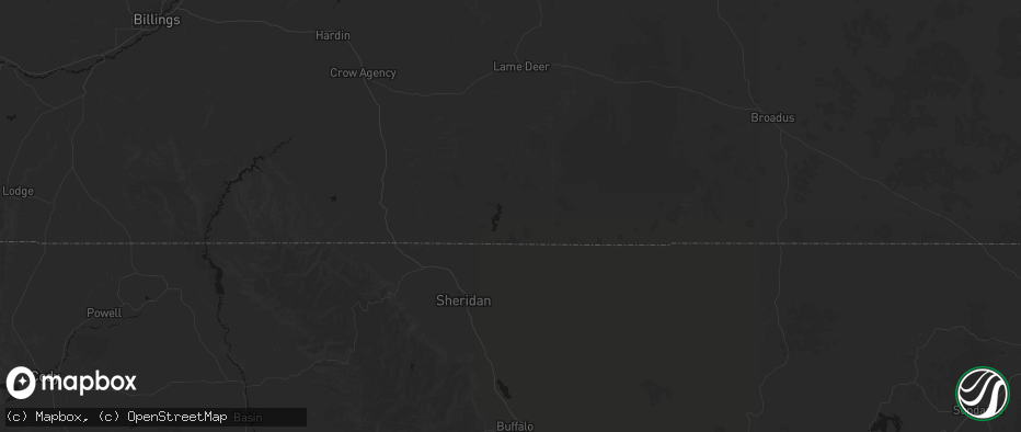Hail map in Decker, MT on May 30, 2026