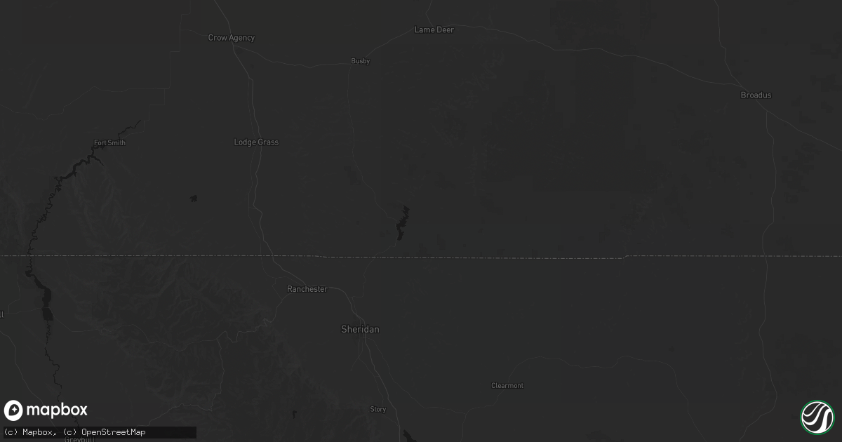 Hail map in Decker, MT on May 30, 2026