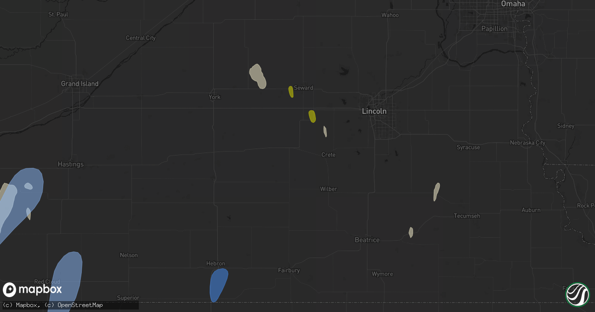 Hail map in Dorchester, NE on May 30, 2026