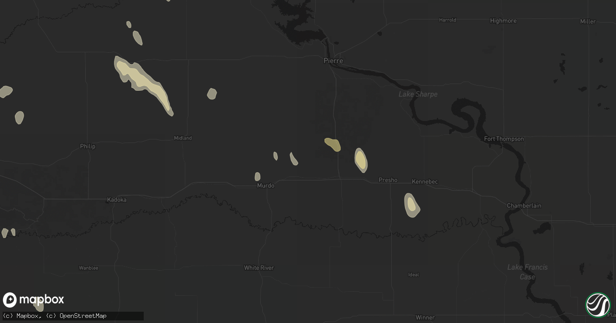 Hail map in Draper, SD on May 30, 2026