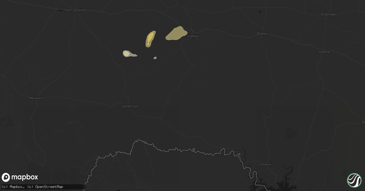 Hail map in Dryden, TX on May 30, 2026