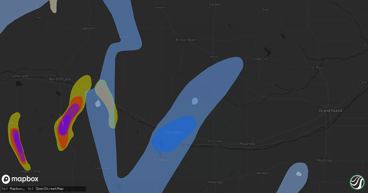 Hail map in Eddyville, NE on May 30, 2026