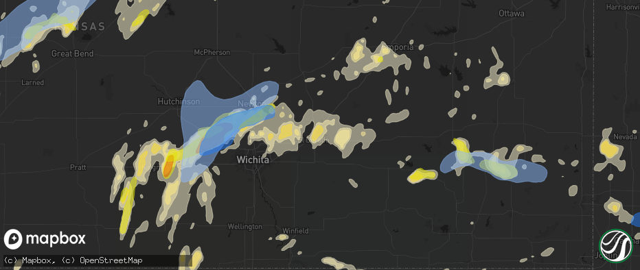 Hail map in El Dorado, KS on May 30, 2026