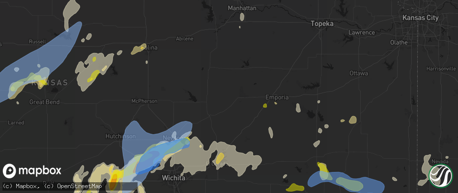 Hail map in Elmdale, KS on May 30, 2026