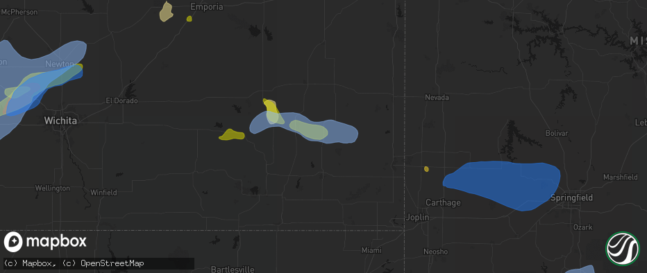 Hail map in Erie, KS on May 30, 2026