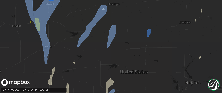 Hail map in Esbon, KS on May 30, 2026