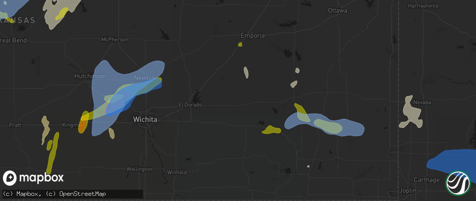Hail map in Eureka, KS on May 30, 2026