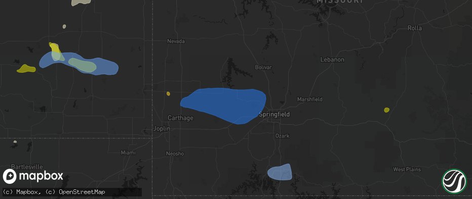 Hail map in Everton, MO on May 30, 2026