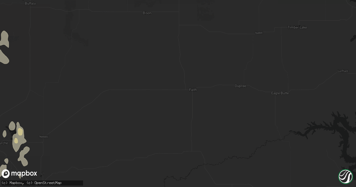 Hail map in Faith, SD on May 30, 2026