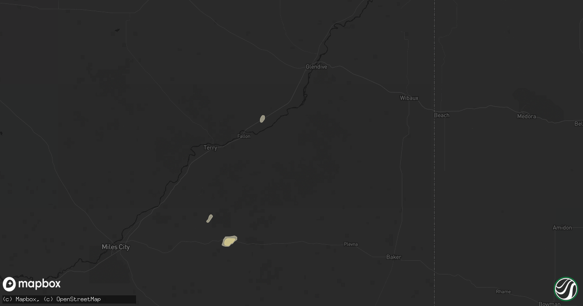 Hail map in Fallon, MT on May 30, 2026