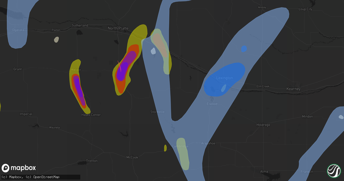 Hail map in Farnam, NE on May 30, 2026