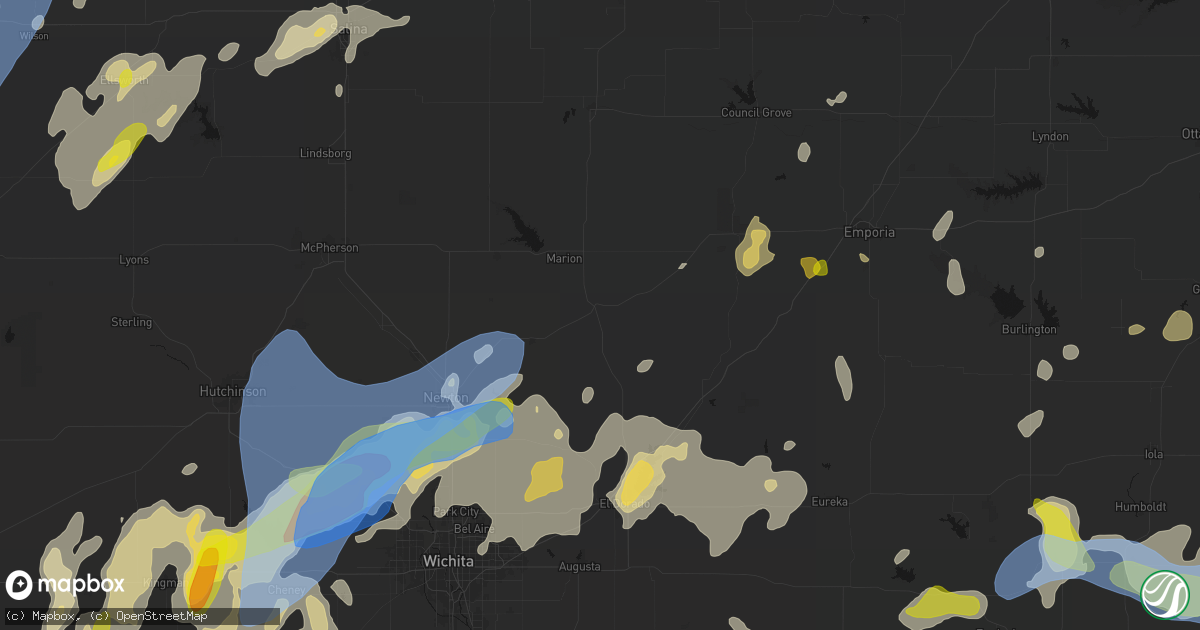 Hail map in Florence, KS on May 30, 2026
