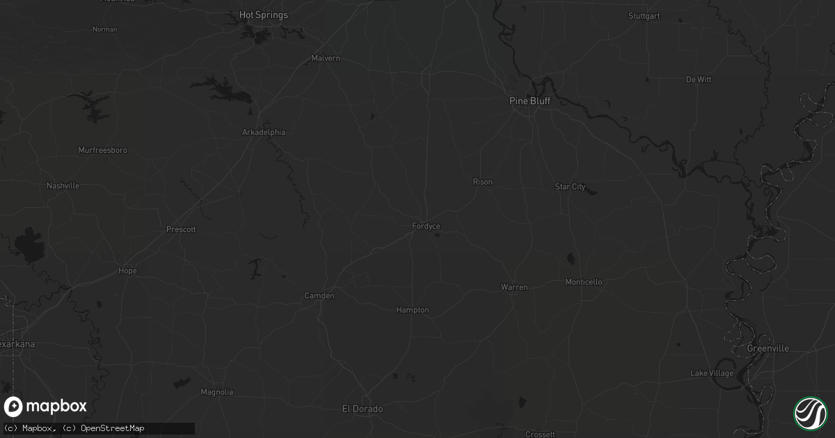 Hail map in Fordyce, AR on May 30, 2026