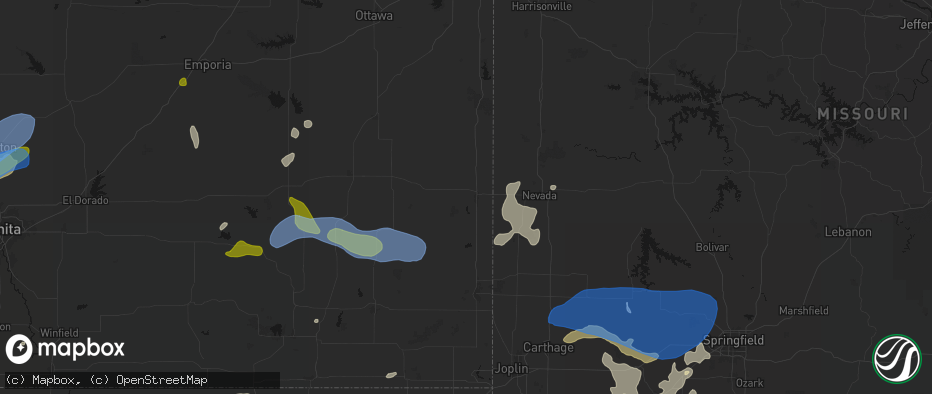 Hail map in Fort Scott, KS on May 30, 2026