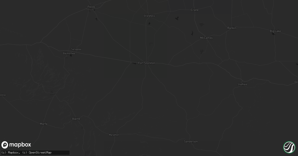 Hail map in Fort Stockton, TX on May 30, 2026