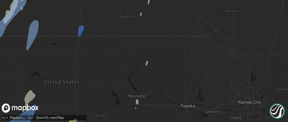 Hail map in Frankfort, KS on May 30, 2026